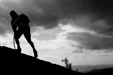 hiker on a summit